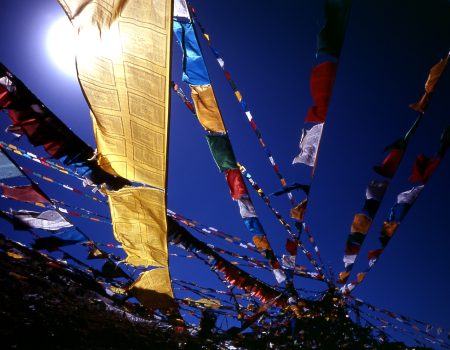 Drapeaux prière Tibet